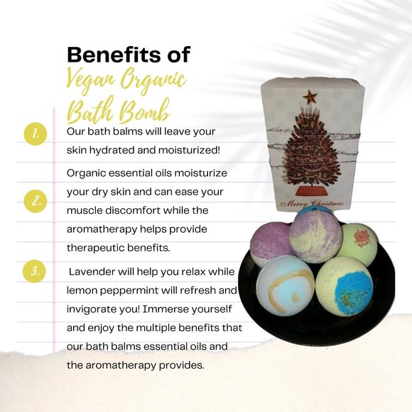 COPY - 6 Extra Large 5.2 oz. Hand Made Vegan Organic Bath Bomb Set Perfect for … - Picture 4 of 4